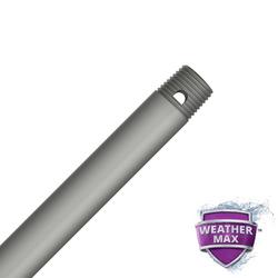 36in. Weathermax Ceiling Fan Downrod Extention in Matte Silver