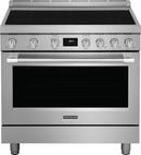35-15/16 x 24-13/16 x 35-3/16 in. 4.4 cu. ft. 5-Burner Electric Induction Freestanding Range in Stainless Steel