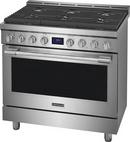FRONT CONTROL -GAS- 36 6 BURNER-AIR FRY- SELF CLEAN CONVECTION CAST CONTINUOUS GRATES - PROBE 