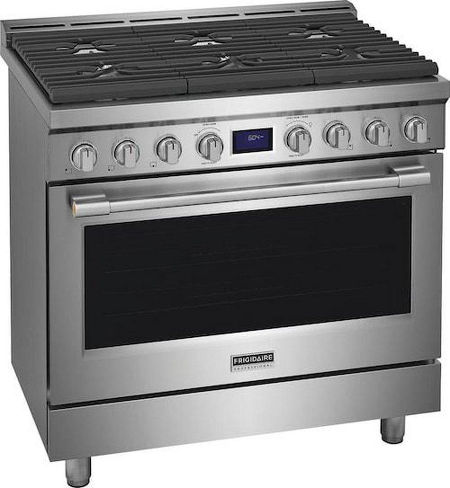 FRONT CONTROL -GAS- 36 6 BURNER-AIR FRY- SELF CLEAN CONVECTION CAST CONTINUOUS GRATES - PROBE 
