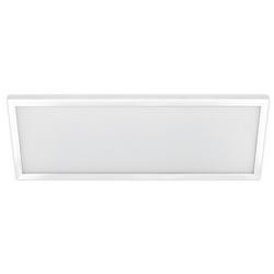 1' x 4' 50W 1-Light Integrated LED Flush Mount Ceiling Fixture in White