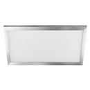 2 x 12 in. 25W 1-Light Integrated LED Flush Mount Ceiling Fixture in Nickel