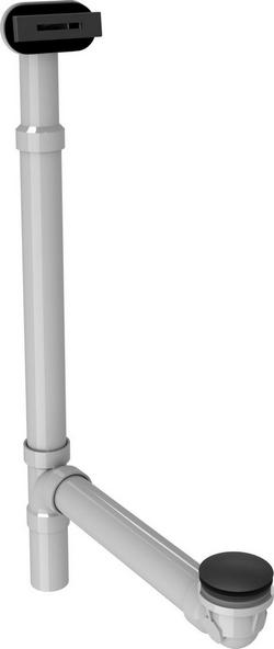 Plastic Toe-Tap Drain in Matte Black