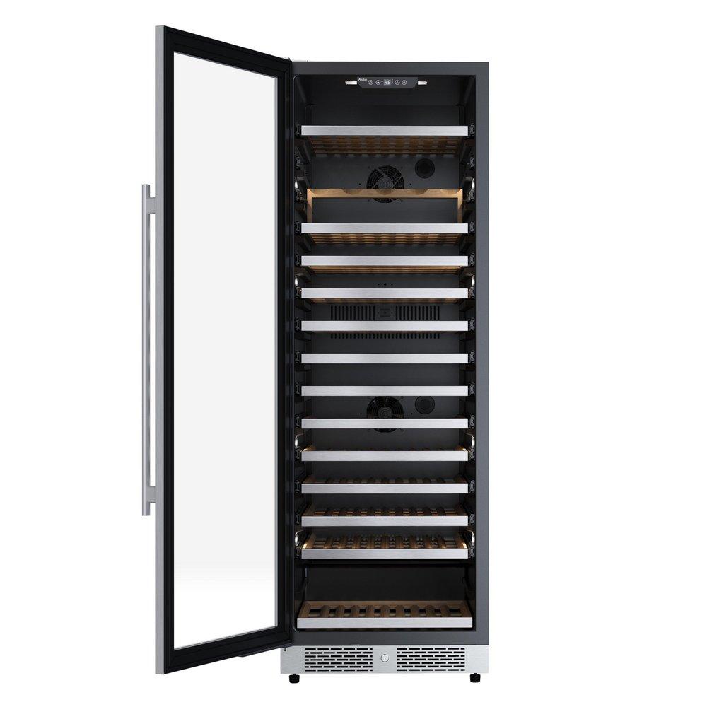 140 Bottle 24 in. Built-In Stainless Steel Wine Refridgerator 