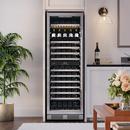 140 Bottle 24 in. Built-In Stainless Steel Wine Refridgerator 