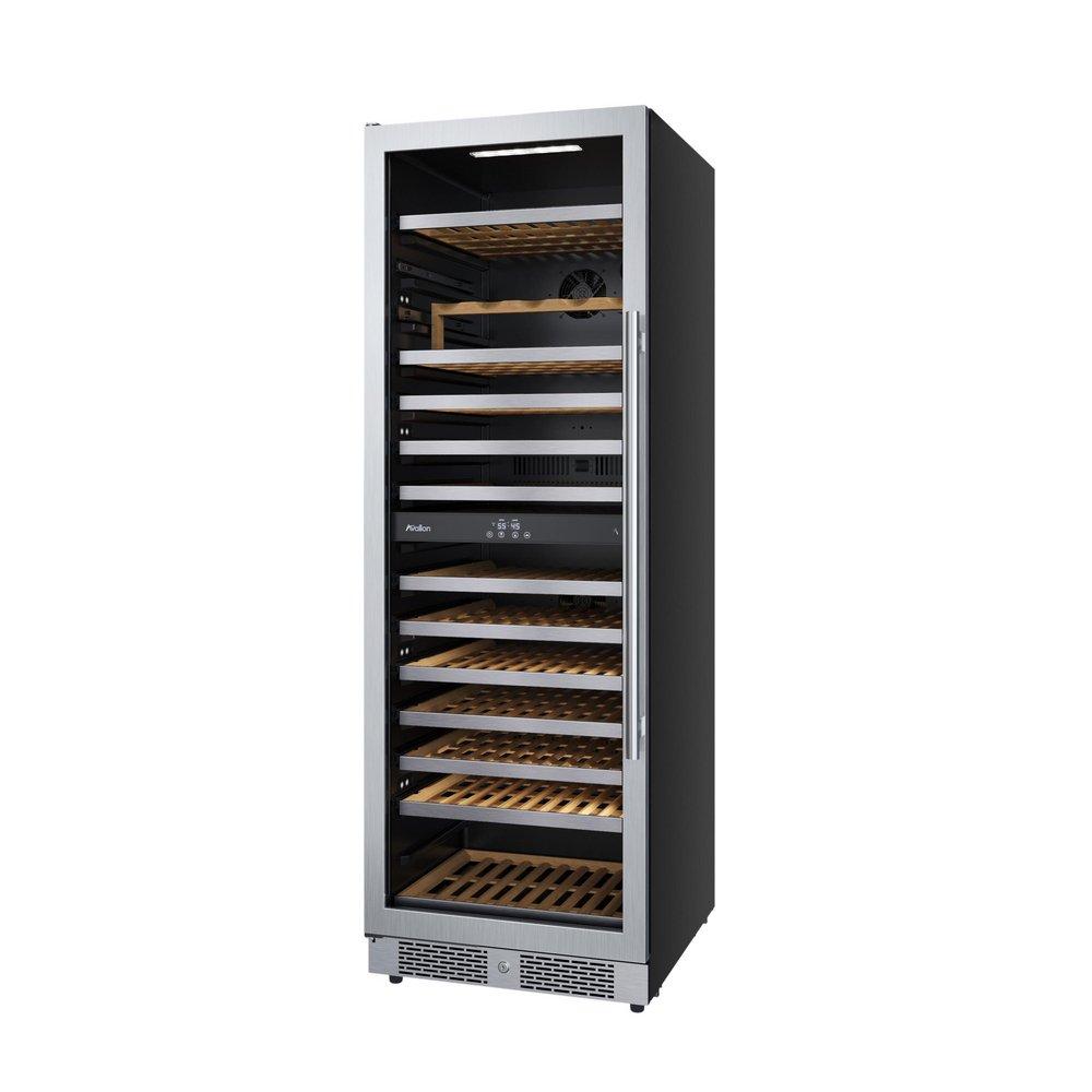 140 Bottle 24 in. Built-In Stainless Steel Wine Refridgerator 