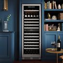 140 Bottle 24 in. Built-In Stainless Steel Wine Refridgerator 