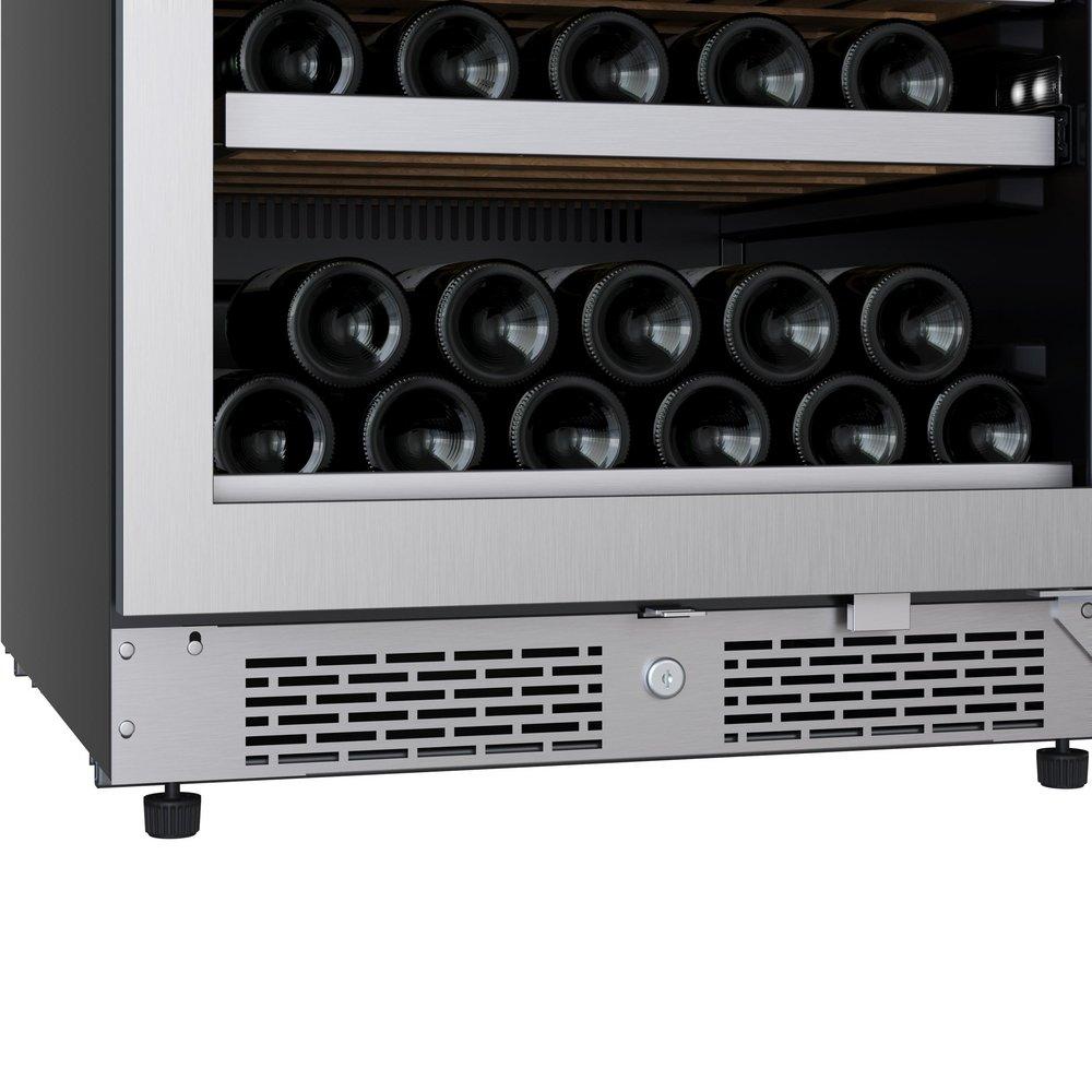140 Bottle 24 in. Built-In Stainless Steel Wine Refridgerator 