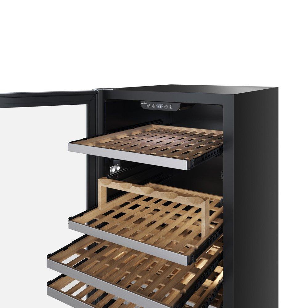 140 Bottle 24 in. Built-In Stainless Steel Wine Refridgerator 