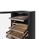 140 Bottle 24 in. Built-In Stainless Steel Wine Refridgerator 