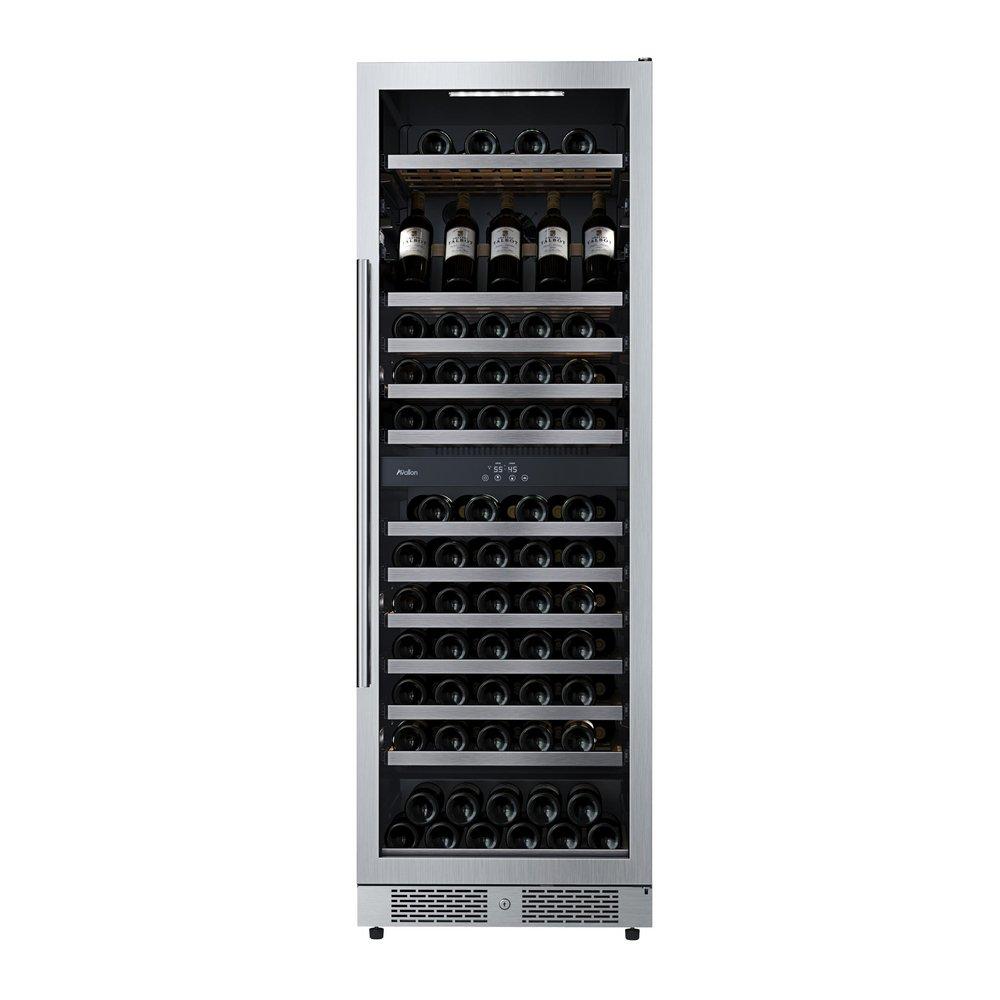 ENERGY STAR 140 BOTTLE 24 BUILT-IN STAINLESS STEEL WINE REFRIGERATOR 