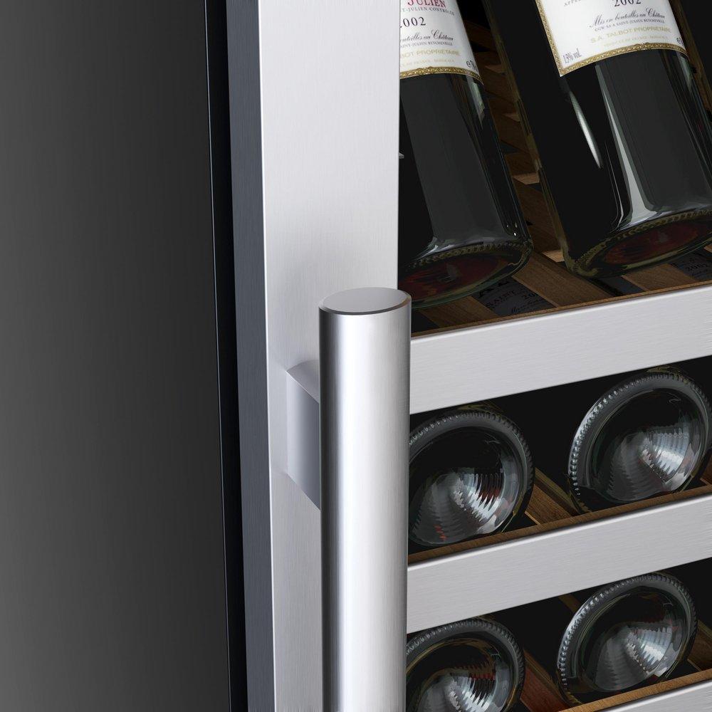 ENERGY STAR 140 BOTTLE 24 BUILT-IN STAINLESS STEEL WINE REFRIGERATOR 