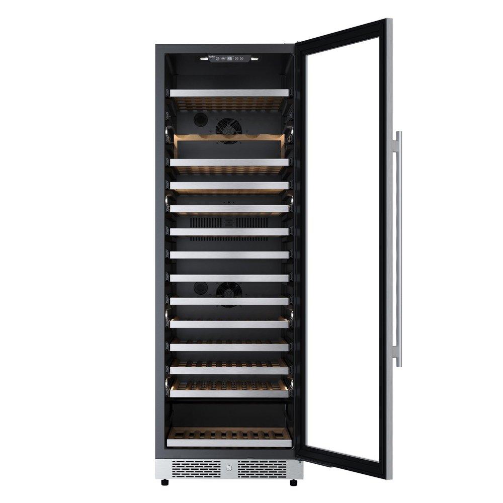 ENERGY STAR 140 BOTTLE 24 BUILT-IN STAINLESS STEEL WINE REFRIGERATOR 