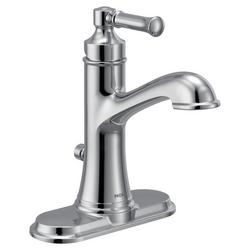 Single Handle Monoblock Bathroom Sink Faucet in Polished Chrome