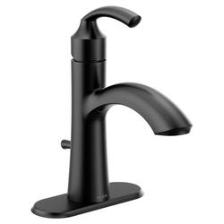 Single Handle Monoblock Bathroom Sink Faucet in Matte Black