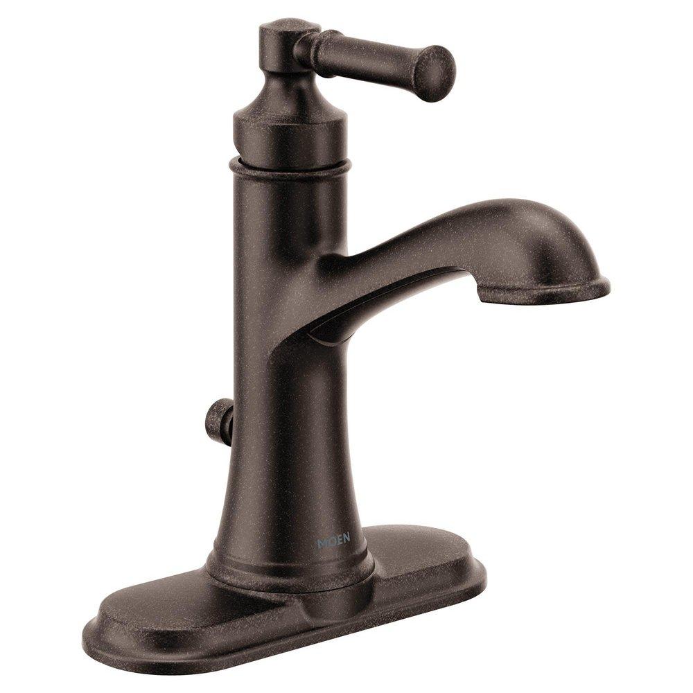 Moen Oil Rubbed Bronze Single Handle Bathroom Sink Faucet 