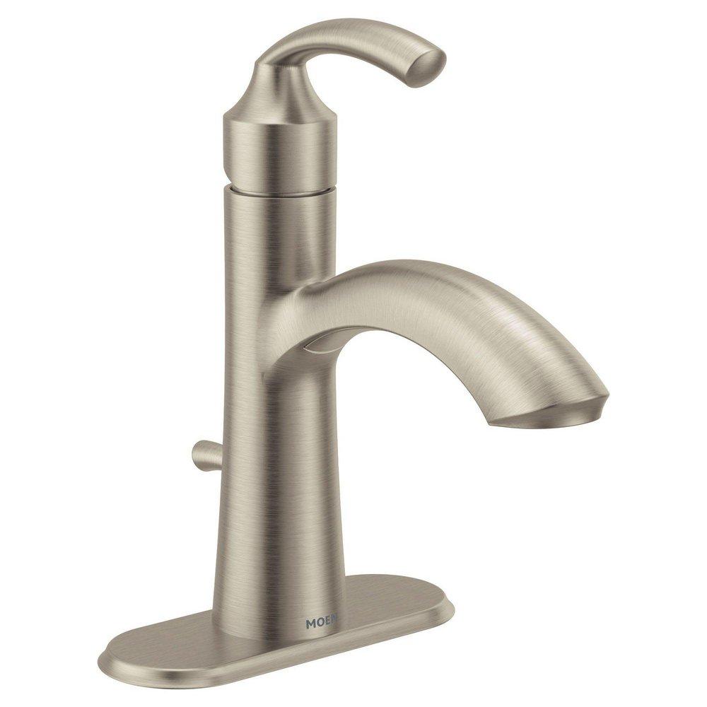 Moen Brushed Nickel Single Handle Bathroom Sink Faucet 