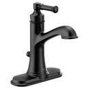 Single Handle Monoblock Bathroom Sink Faucet in Matte Black