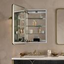 Robern Aged Brass 19-1/4 x 34-1/4 in. Recessed and Surface Mount Medicine Cabinet 