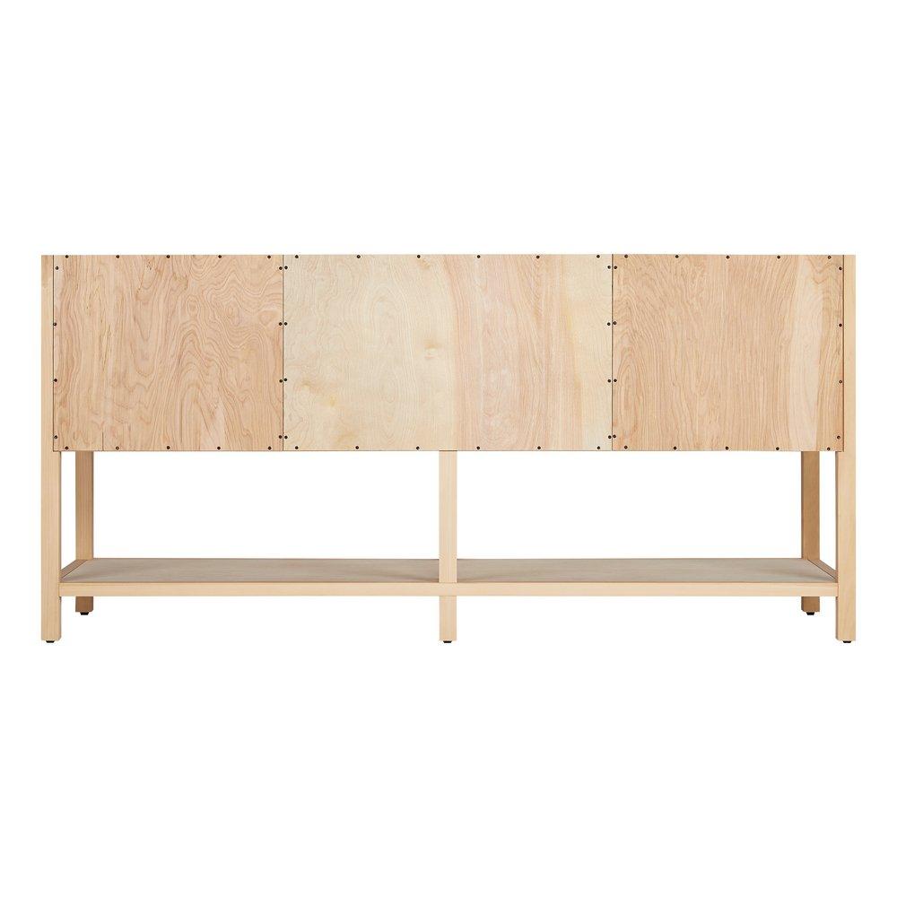 72 VANITY WITH RECTANGULAR UNDERMOUNT SINKS UNFINISHED CARRARA MARBLE SINGLE HOLE 