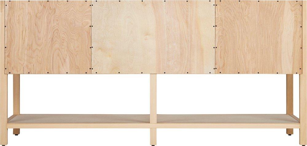 72 VANITY WITH RECTANGULAR UNDERMOUNT SINKS UNFINISHED FEATHERED WHITE WIDESPREAD 