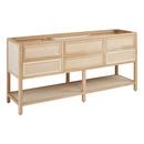 72 VANITY WITH RECTANGULAR UNDERMOUNT SINKS UNFINISHED FEATHERED WHITE WIDESPREAD 