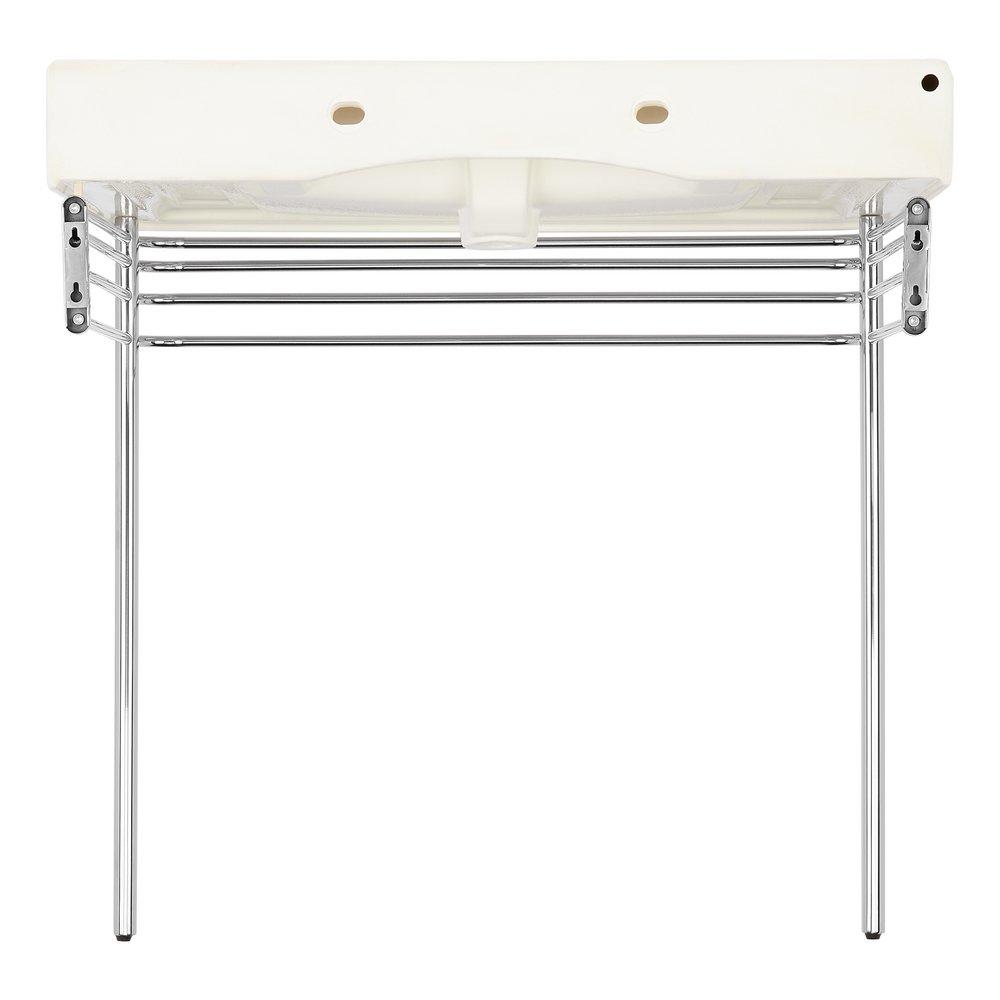 34 in. Console Bathroom Sink with Brass Stand 