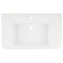 34 PORCELAIN CONSOLE SINK WITH BRASS STAND POLISHED NICKEL 