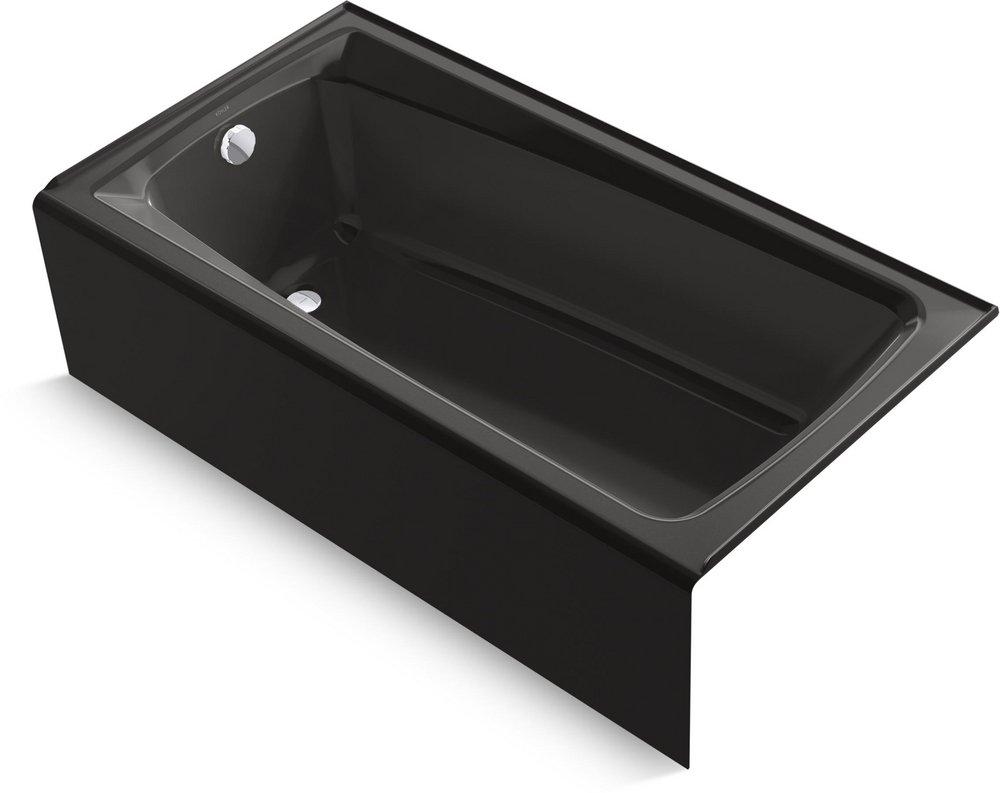 KOHLER Black 60 x 32 in. Alcove Bathtub Left Drain 