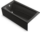 KOHLER Black 60 x 32 in. Alcove Bathtub Left Drain 