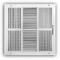 14 x 14 in. Steel 4-way Residential Ceiling & Sidewall Register in White
