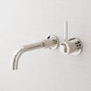 Single Handle Wall Mount Bathroom Sink Faucet in Polished Nickel 