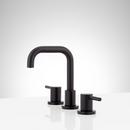 Signature Hardware Matte Black Two Handle Widespread Bathroom Sink Faucet 
