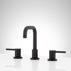 Two Handle Widespread Bathroom Sink Faucet in Matte Black