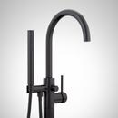 Signature Hardware Matte Black Single Handle Lever Floor Mount Filler 