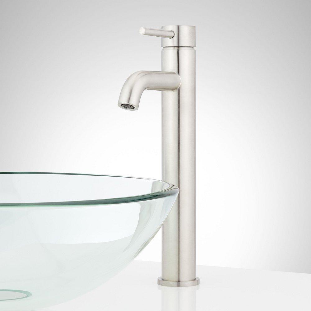 Single Handle Vessel Filler Bathroom Sink Faucet in Brushed Nickel 