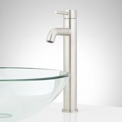 Single Handle Vessel Filler Bathroom Sink Faucet in Brushed Nickel