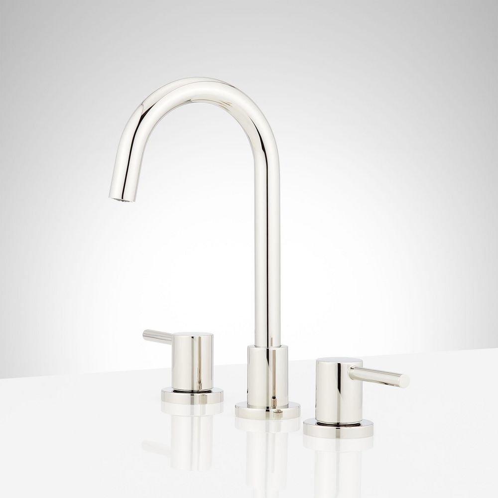 Signature Hardware Chrome Two Handle Widespread Bathroom Sink Faucet 