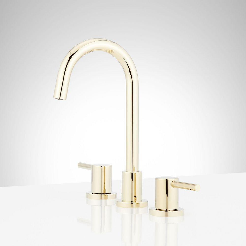 Signature Hardware Chrome Two Handle Widespread Bathroom Sink Faucet 