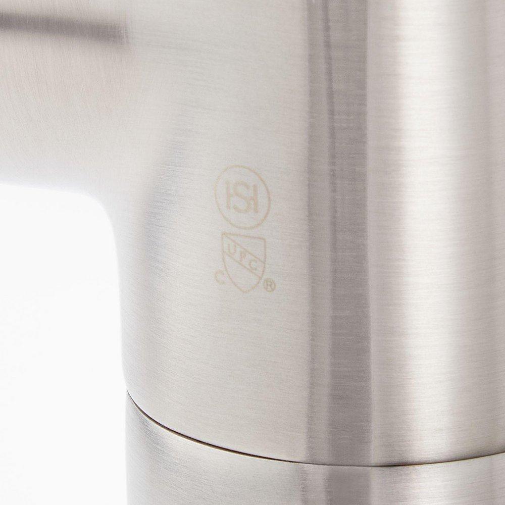 Signature Hardware Brushed Nickel Single Handle Lever Floor Mount Filler 