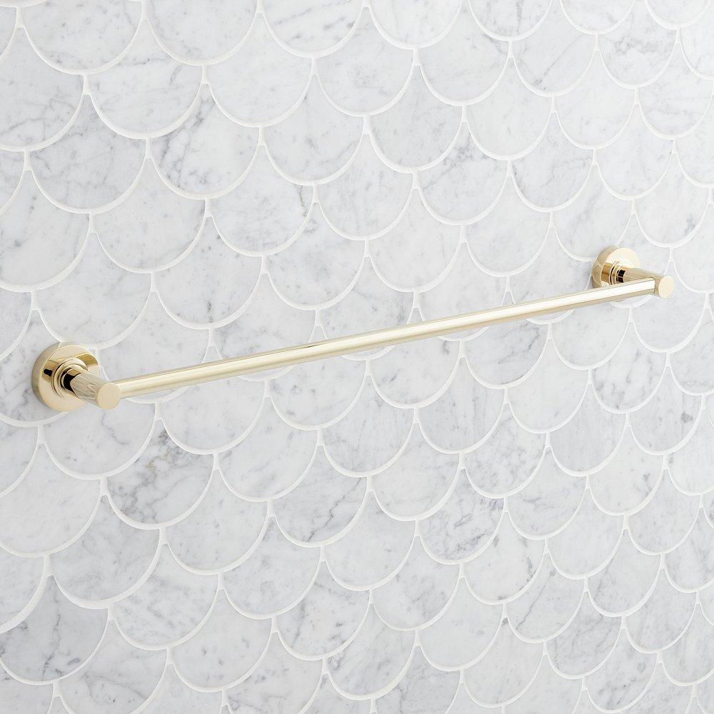 Signature Hardware Brushed Gold 18 in. Towel Bar 