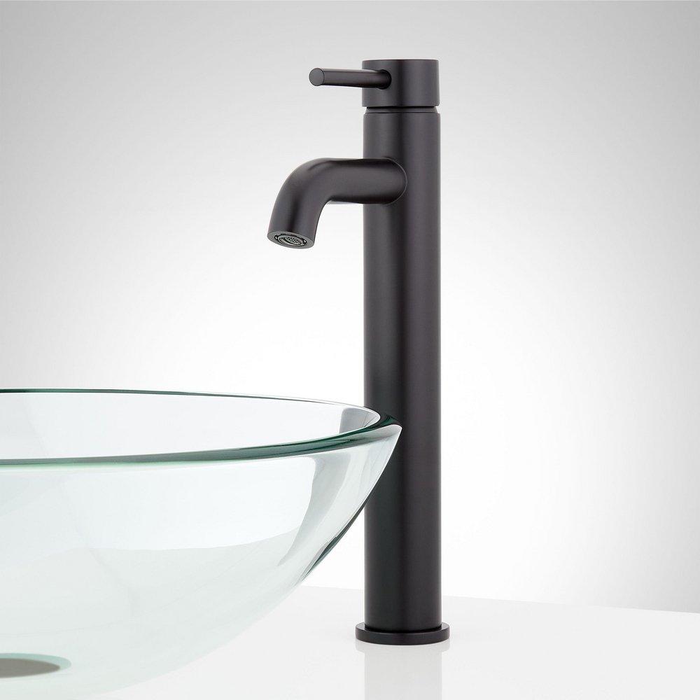 Single Handle Vessel Filler Bathroom Sink Faucet in Matte Black 