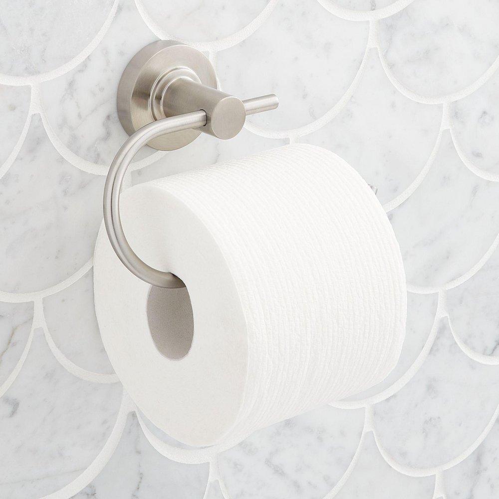 Wall Mount Toilet Tissue Holder in Brushed Nickel 