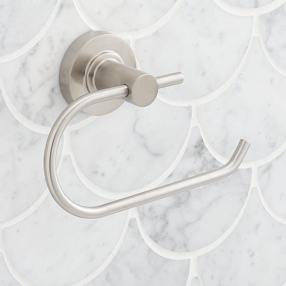Signature Hardware Brushed Nickel Wall Mount Toilet Tissue Holder 