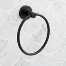 Signature Hardware Matte Black Round Closed Towel Ring 