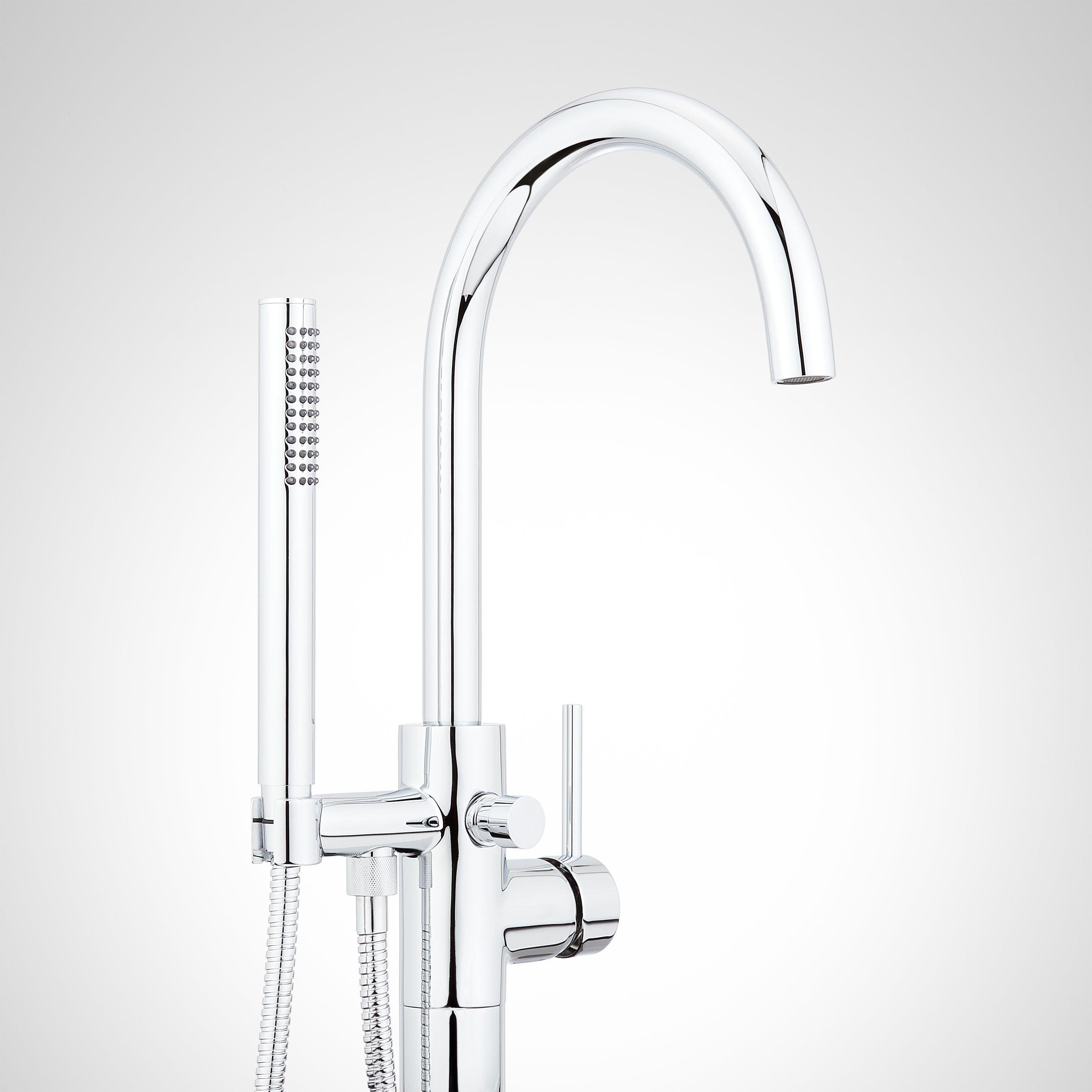 Signature Hardware Chrome Single Handle Lever Floor Mount Filler 