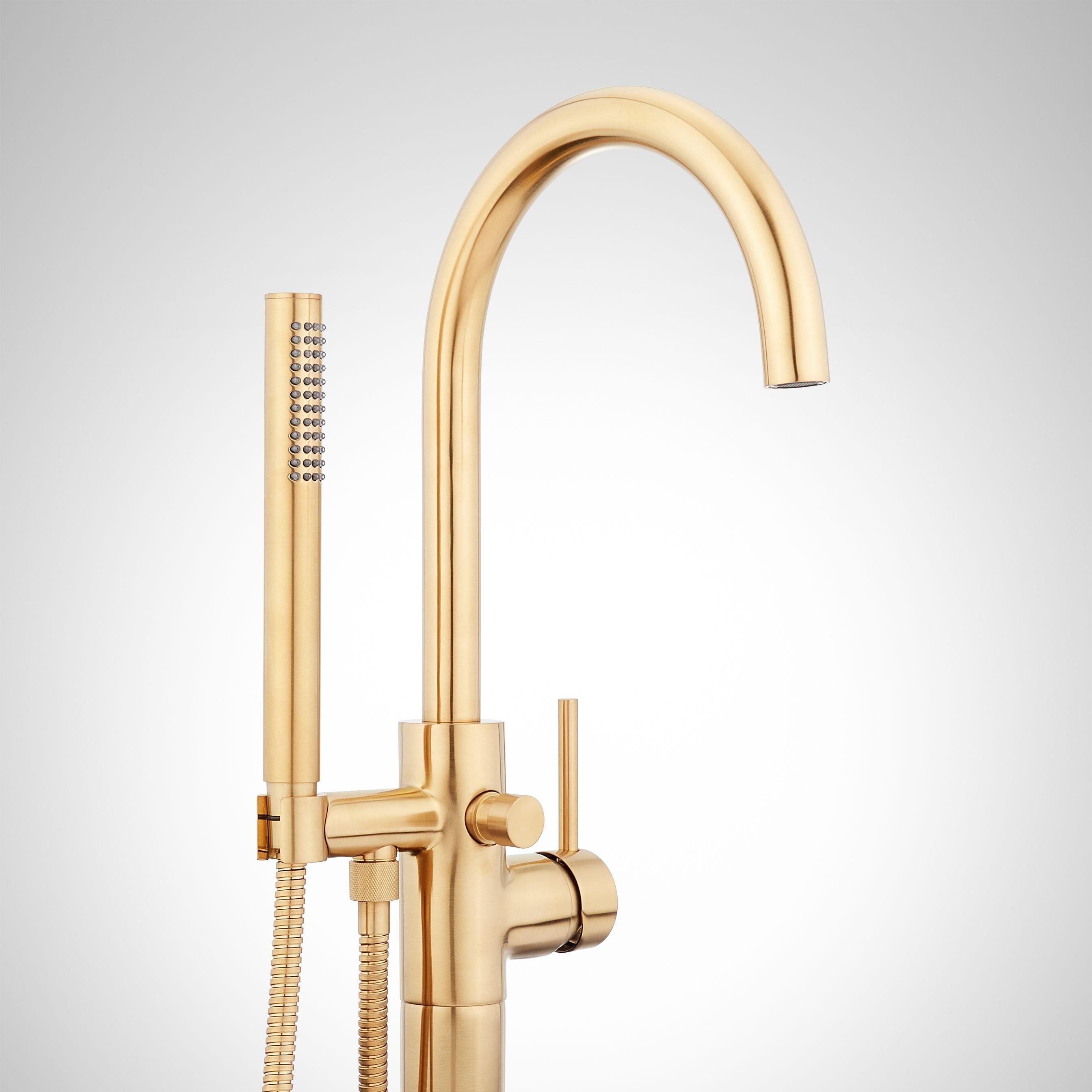 Signature Hardware Chrome Single Handle Lever Floor Mount Filler 