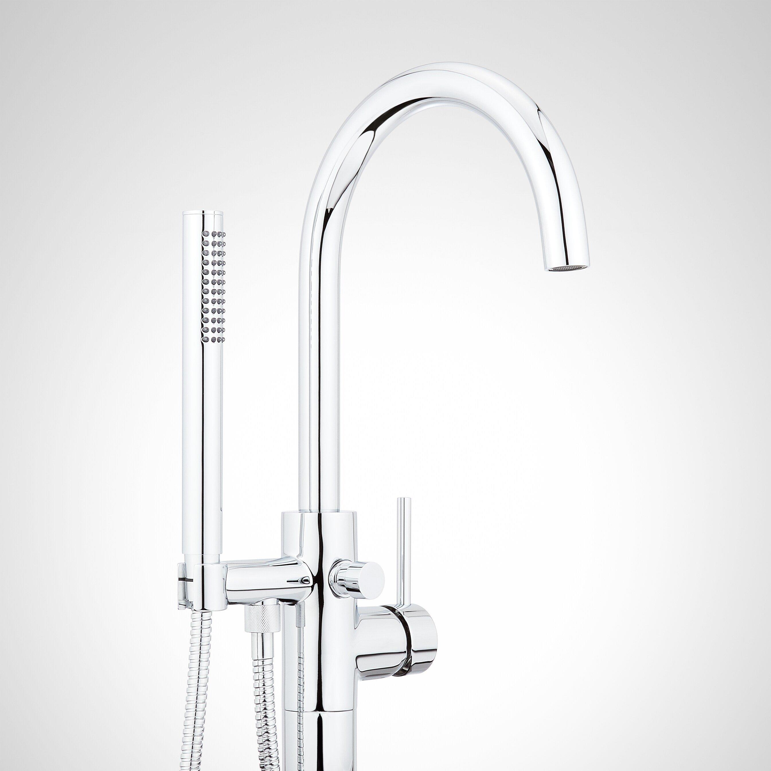 Signature Hardware Chrome Single Handle Lever Floor Mount Filler 