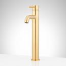 Single Handle Vessel Filler Bathroom Sink Faucet in Polished Brass 