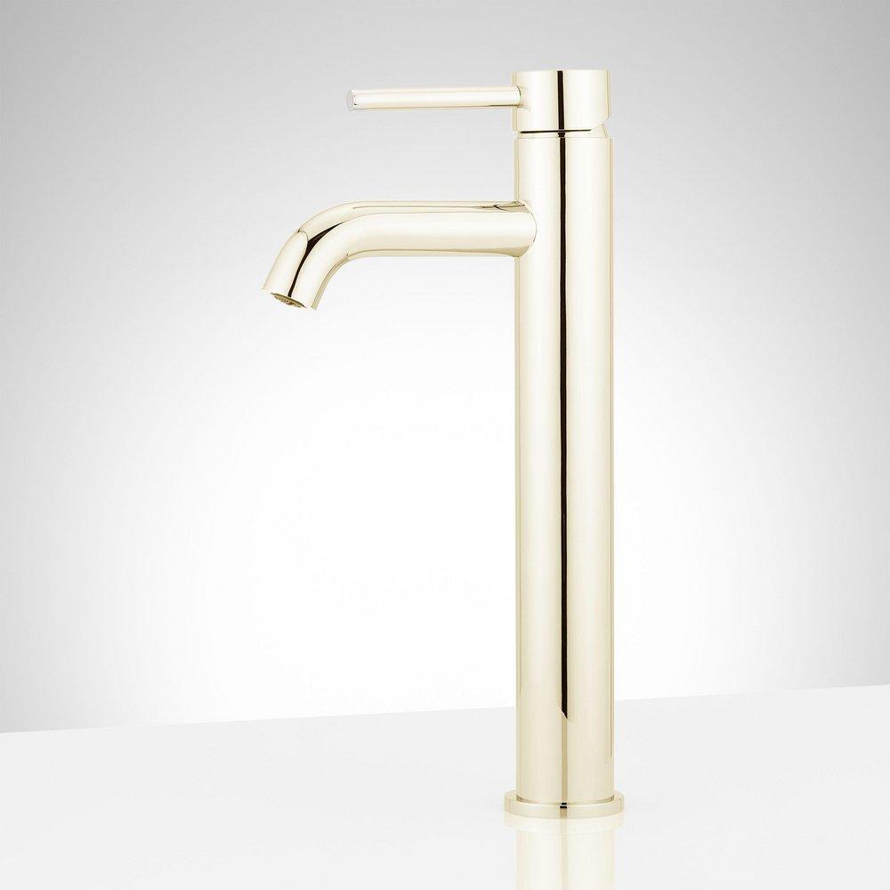 Signature Hardware Polished Nickel Single Handle Vessel Filler Bathroom Sink Faucet 